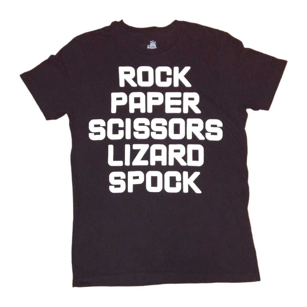 Ripple Junction Big Bang Theory "Rock Paper Scissors Lizard Spock" shirt size M